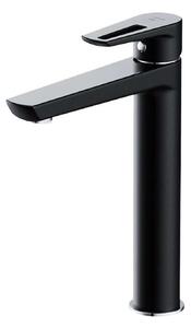Cersanit Mille - Miscelatore da lavabo con sistema di scarico ClickClack, nero S951-356