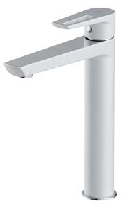 Cersanit Mille - Miscelatore da lavabo con sistema di scarico ClickClack, bianco S951-355