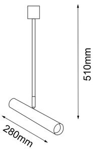 Amplex 8879 - Lampadario a sospensione con supporto rigido AKADI 1xGU10-MR11/15W/230V