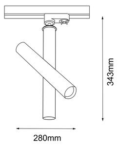Amplex 8895 - Faretto per sistema a binario AKADI 1xGU10-MR11/15W/230V