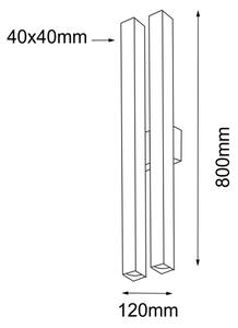 Shilo 4706 - Applique DOHA 4xGU10/15W/230V nera