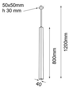 Shilo 5701 - Lampadario su corda DOHA 1xGU10/15W/230V nero