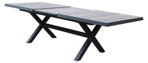 GRES - tavolo da giardino allungabile in alluminio e gres cm 200/260x100