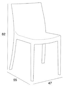 PERLA - sedia in polipropilene impilabile da esterno e interno