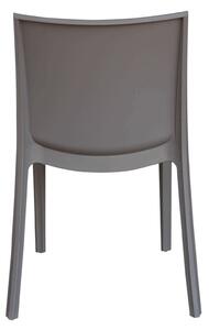 PERLA - set di 4 sedie in polipropilene impilabile da esterno e interno