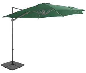 Ombrellone da Esterni con Base Portatile Verde