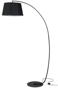 HOMCOM Lampada da Terra con Paralume Rivestito in Tessuto e Base in Metallo, Interruttore a Pedale, Φ47 x 105 x 190cm, Nera