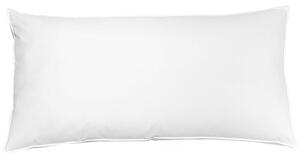 Cuscino da letto guanciale Cotone Bianco Piumino D'anatra e Piume 40 x 80 cm Alto Medio Morbido Beliani