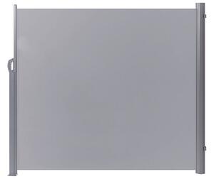 Tenda Laterale da Sole Estraibile Per Giardino Rettangolare 180 x 300 cm Grigio Chiaro Beliani