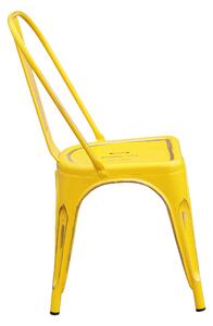 AGATHA - set di 4 sedie in metallo giallo antico