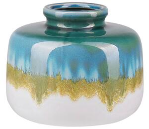 Vaso per fiori accessorio per la casa Vaso in ceramica 16 cm rotondo Multicolore Beliani
