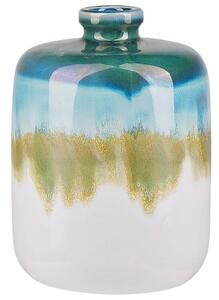 Vaso per fiori accessorio per la casa Vaso in ceramica 22 cm rotondo Multicolore Beliani