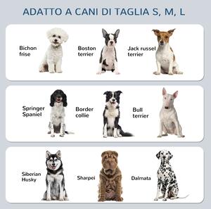 PawHut Set Ciotole Rialzate per Cani, Acciaio, Altezza Regolabile 4 Livelli, Alimentazione Confortevole - Nero