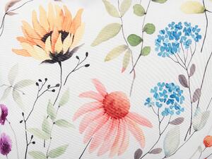 Set di 2 cuscini da giardino per esterni tessuto di poliestere multicolore con motivo floreale ⌀ 40 cm esterno giardino Beliani