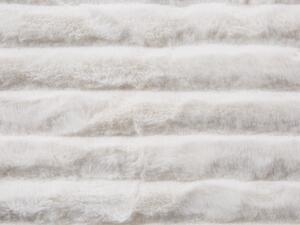 Coperta in tessuto di poliestere bianco 150 x 200 cm copriletto decorativo per soggiorno arredamento scandinavo Beliani