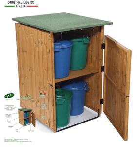 Box Porta Secchi in Legno � comodo per riporre pi� secchi Dimensioni 74 x 86 x h116 cm colore noce