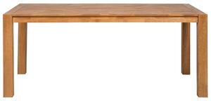 Tavolo da Pranzo in Legno di Quercia Chiaro in Stile Rustico 180 x 85 cm Beliani