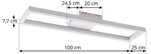Lucande Smart Plafoniera LED Tjado, 100 cm, bianco, RGBW