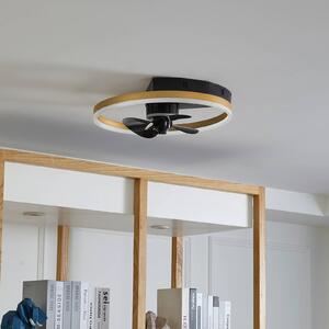 Starluna Lindby Varyk ventilatore LED a soffitto, CCT, nero