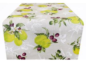 Runner limoni con olive 50x150 cm Made in Italy