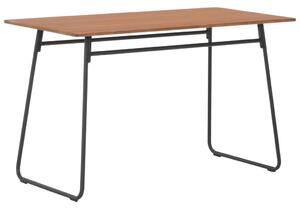 Tavolo da Pranzo Marrone 120x60x73 cm Compensato Solido Acciaio