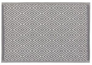Tappeto per esterni grigio materiale sintetico 120 x 180 cm riciclato motivo geometrico decorazioni per interni Beliani