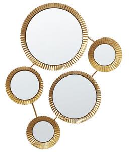 Set di 5 specchi cornice dorata 65 x 39 cm per soggiorno camera da letto Beliani