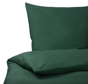 Set di biancheria da letto 135 x 200 cm in cotone a tinta unita verde Beliani