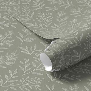 Carta da parati Salvia verde: erbe aromatiche e infiorescenze, motivo, Parati natura classici, Parati natura foglie classici, a00611 : Uwalls.it