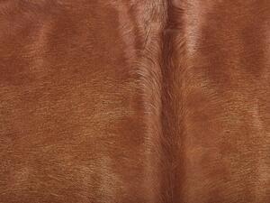 Tappeto in vera pelle di mucca marrone dorato 3-4 m² rustico brasiliano Beliani