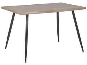 Tavolo da pranzo in legno chiaro MDF da tavolo 120 x 80 cm gambe in metallo Nero tavolo minimalista a 4 posti Beliani