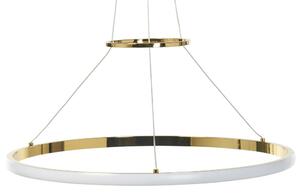 Moderna Lampada a Sospensione Illuminazione Integrata LED Anelli Lampada a Sospensione Rotonda in Metallo dorato Beliani