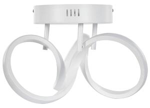 Plafoniera Moderna Illuminazione Integrata Luci LED A Forma Di Spirale In Metallo Bianco Beliani