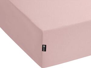Lenzuolo con angoli cotone rosa 90 x 200 cm coprimaterasso elasticizzato modello classico a tinta unita camera da letto classica Beliani