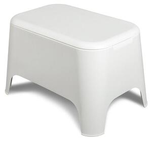 Tavolino basso contenitore porta bibite in resina da esterno 59x39x36h cm Toomax Petra - Bianco