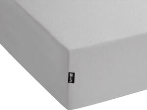 Lenzuolo con angoli cotone grigio chiaro 90 x 200 cm coprimaterasso elasticizzato modello classico a tinta unita camera da letto classica Beliani