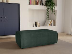 Pouf in Velluto a coste Verde abete AMELIA