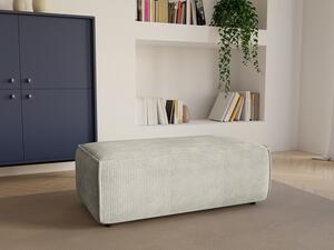 Pouf in Velluto a coste Beige AMELIA