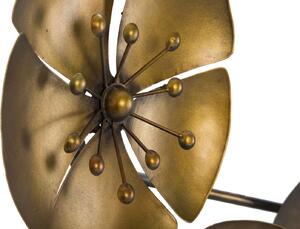 Pannello In Ferro Flower Goldy -A- Cm 94X6X50