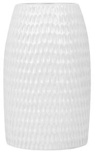 Vaso da Tavolo Decorativo Ceramica Bianca 25 cm moderno boho Beliani