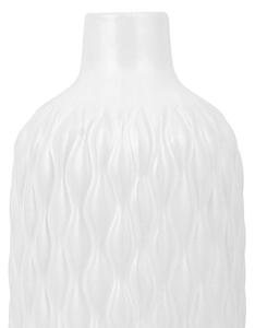Vaso da Tavolo Decorativo gres porcellanato Bianca 31 cm Glamour in stile moderno Beliani