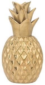 Statuetta decorativa Ornamento di statuetta di ananas in ceramica dorata Accessori decorativi in stile glamour Beliani