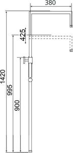 Beitz & Walz Aqvadesign Doccetta da appoggio 90°x90°/senza accessori/cromata