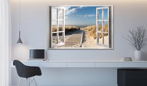 Quadro - Window: View of the Beach 90x60