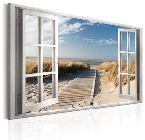 Quadro - Window: View of the Beach 90x60