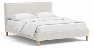 Letto matrimoniale imbottito crema con griglia 160x200 cm Tina - Ropez