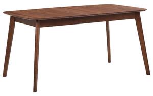 Tavolo da pranzo in legno scuro 150 x 90 cm gambe in legno rettangolare minimalista cucina scandinava Beliani