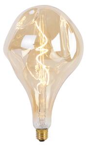 Lampada a sospensione nera a 2 luci con LED oro dimmerabile - Cava Luxe