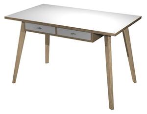 Scrivania 20060 cm 120x60 gambe in legno massello finitura rovere pian