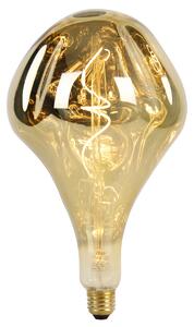 Lampada a sospensione nera dimmerabile con specchio LED oro dimmerabile - Cava Luxe